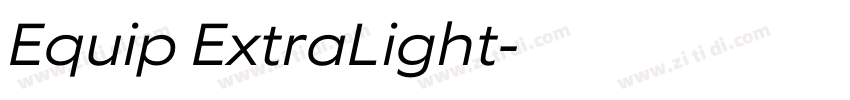 Equip ExtraLight字体转换